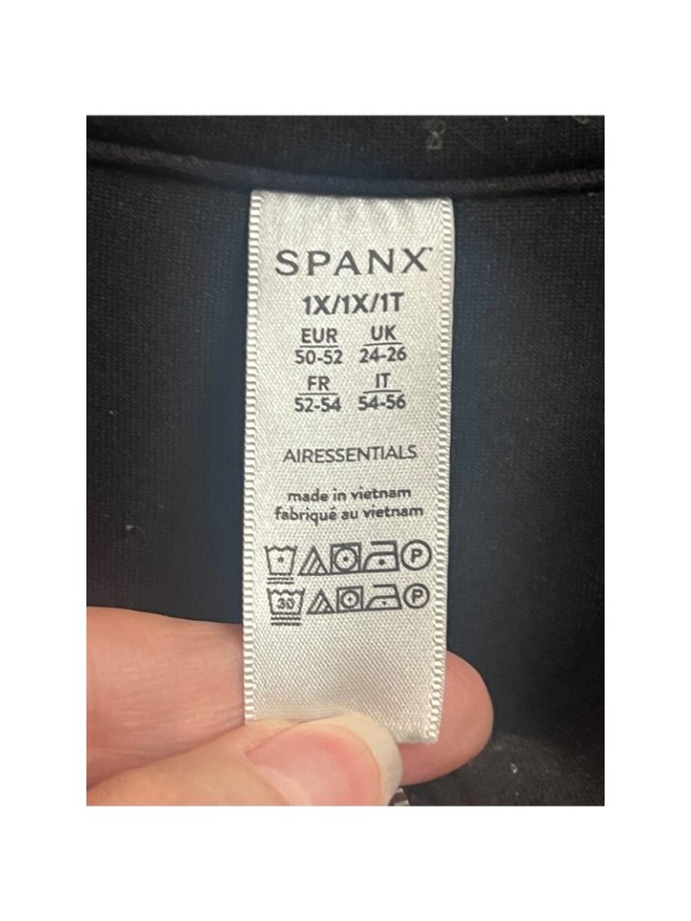 SPANX AIRESSENTIALS Black Full Zip Mock Neck Jumpsuit Women's 1X 1XT. E - Picture 7 of 9